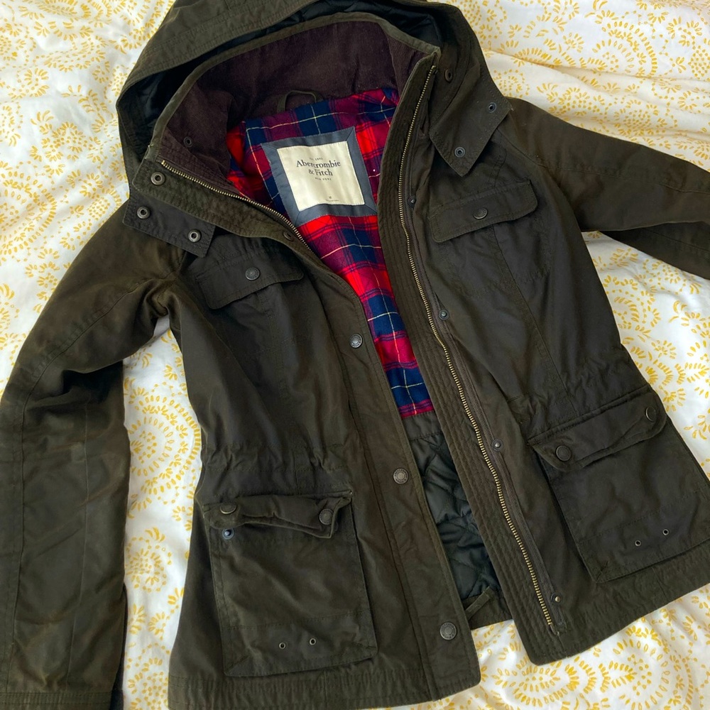 Abercrombie&fitch khaki military jacket